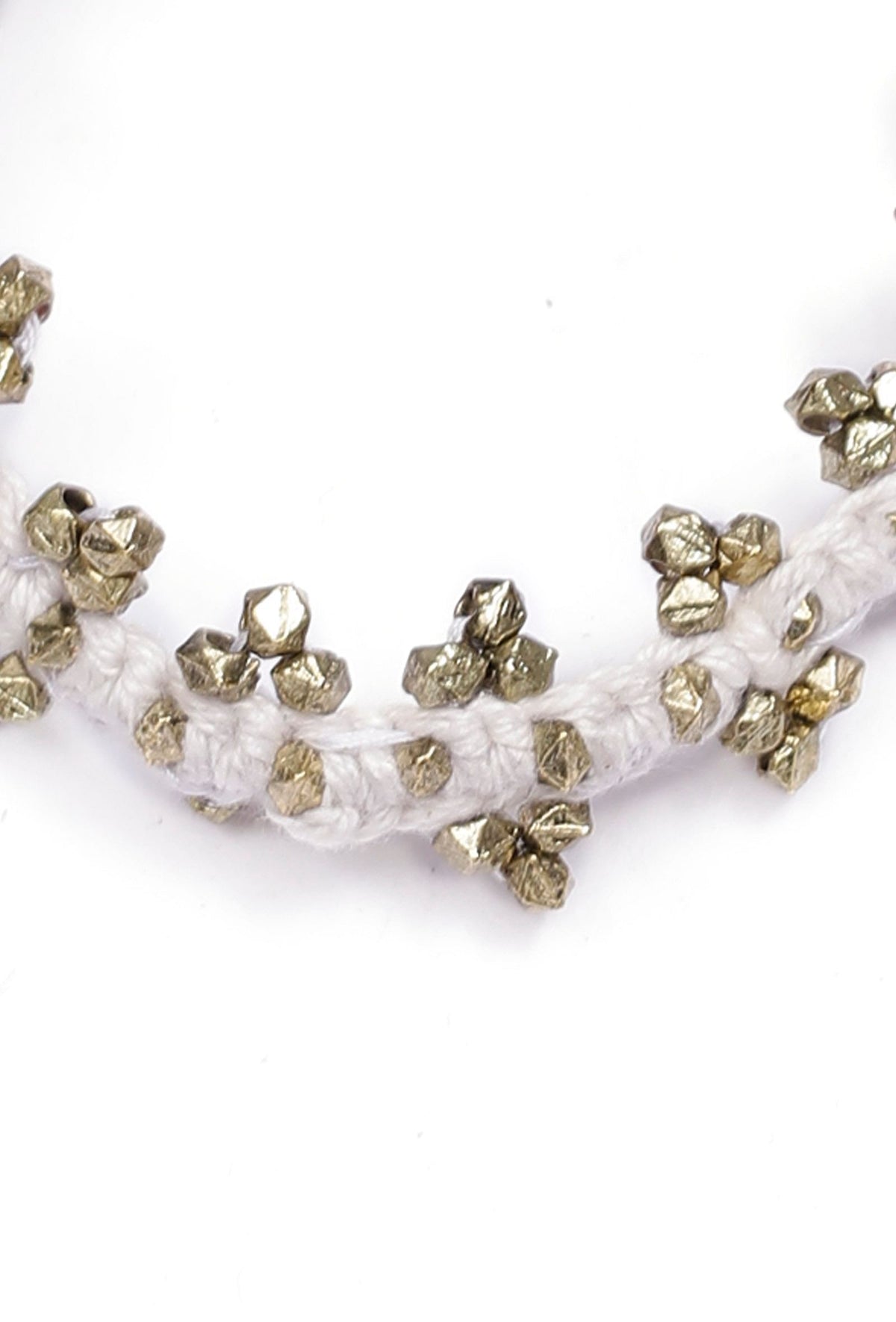 Set of 2: White Ghungroo Tribal Anklet