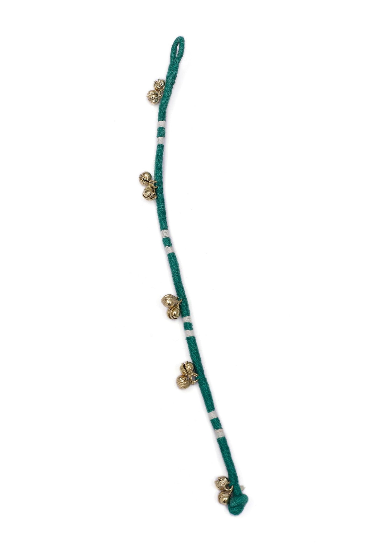 Set of 2: Emerald Green Tribal Anklet