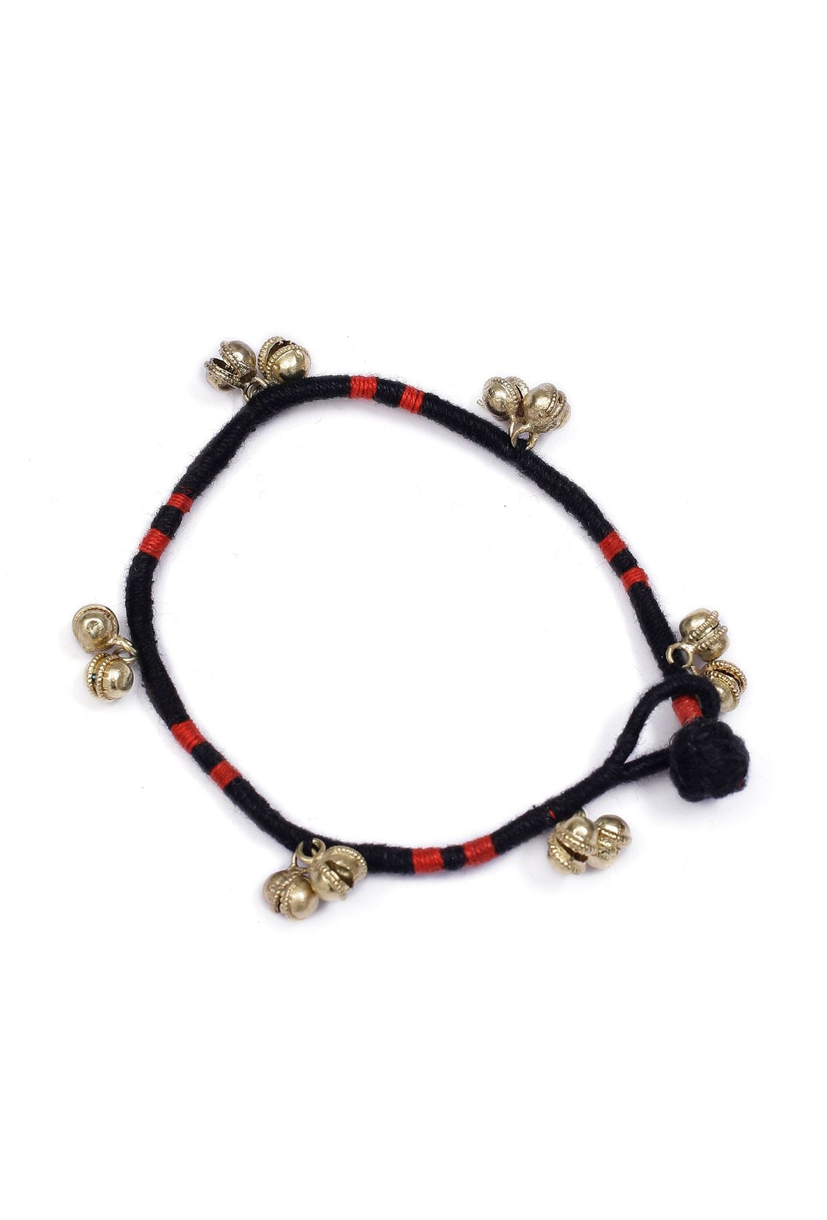 Set of 2: Black Ghungroo Tribal Anklet