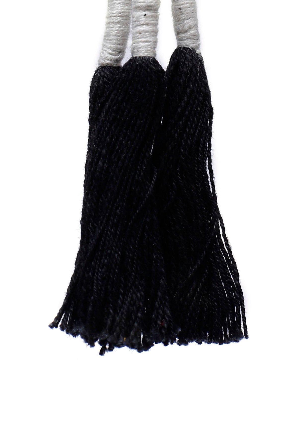 Maksha Black Thread Tassels Earrings
