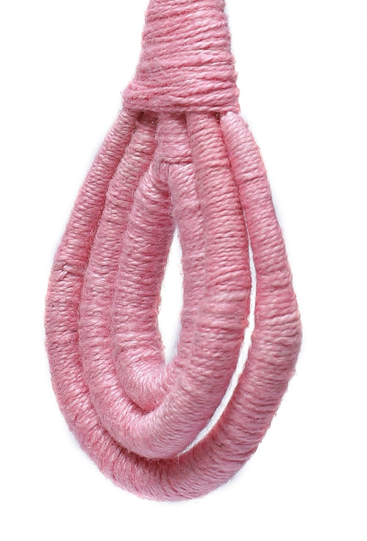 Rosy Pink Thread Tassel Earrings