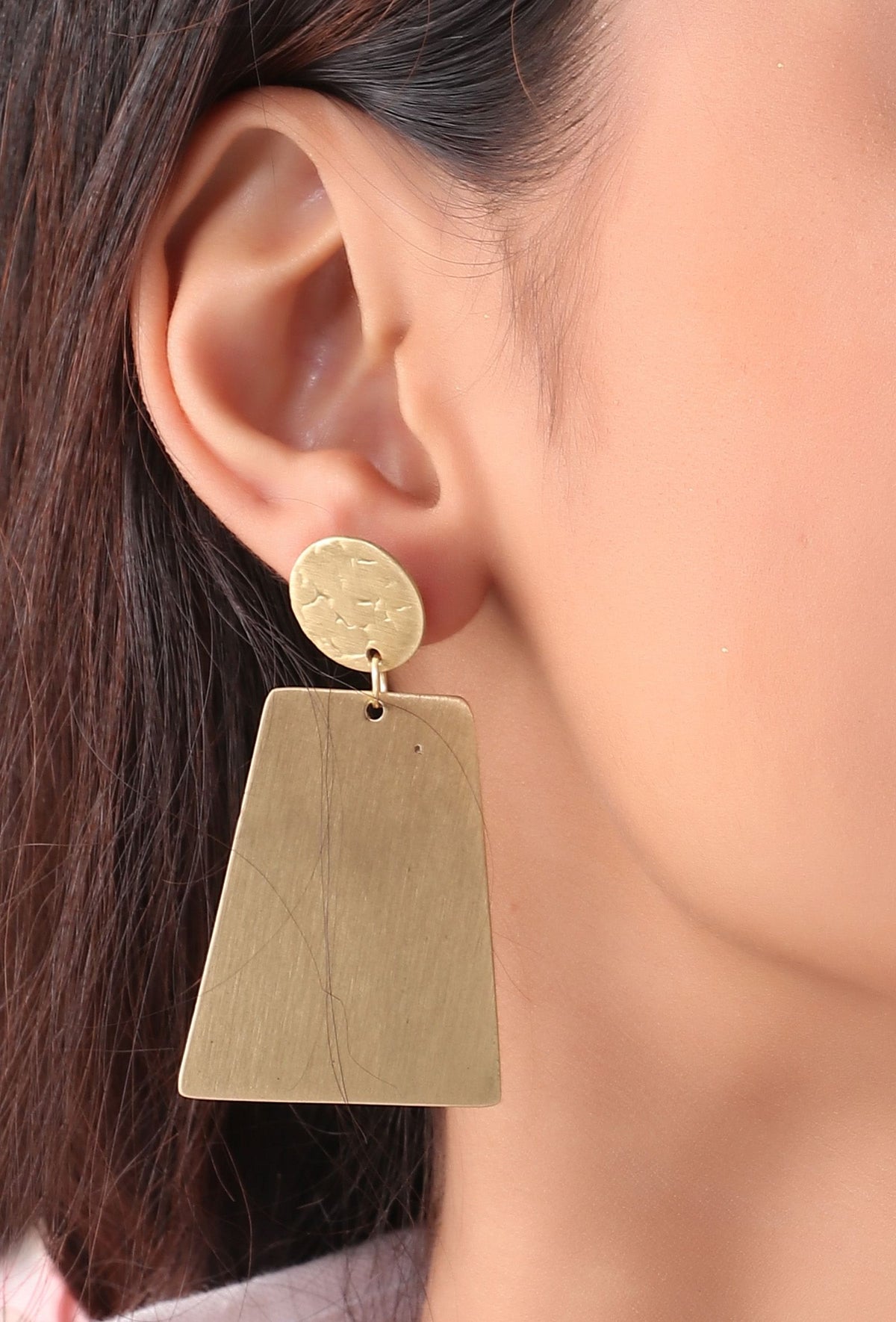 Plan Squared Brass Earrings