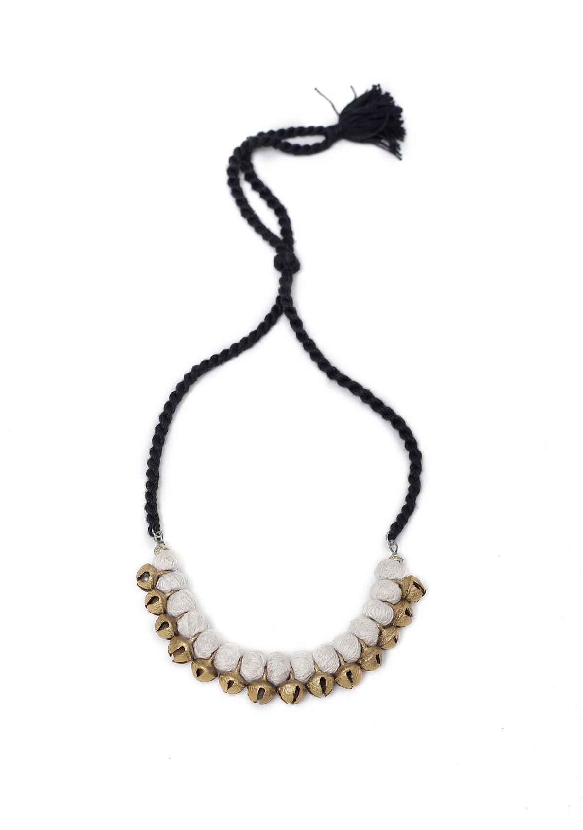 White Thread Copper Tribal Necklace