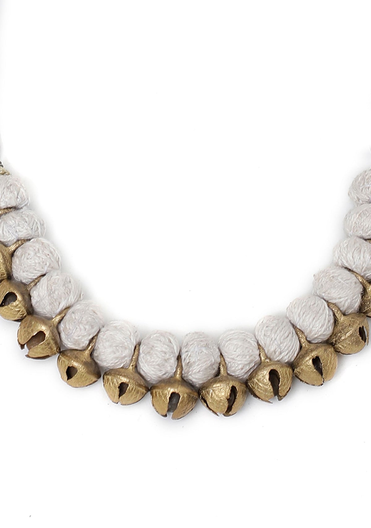 White Thread Copper Tribal Necklace
