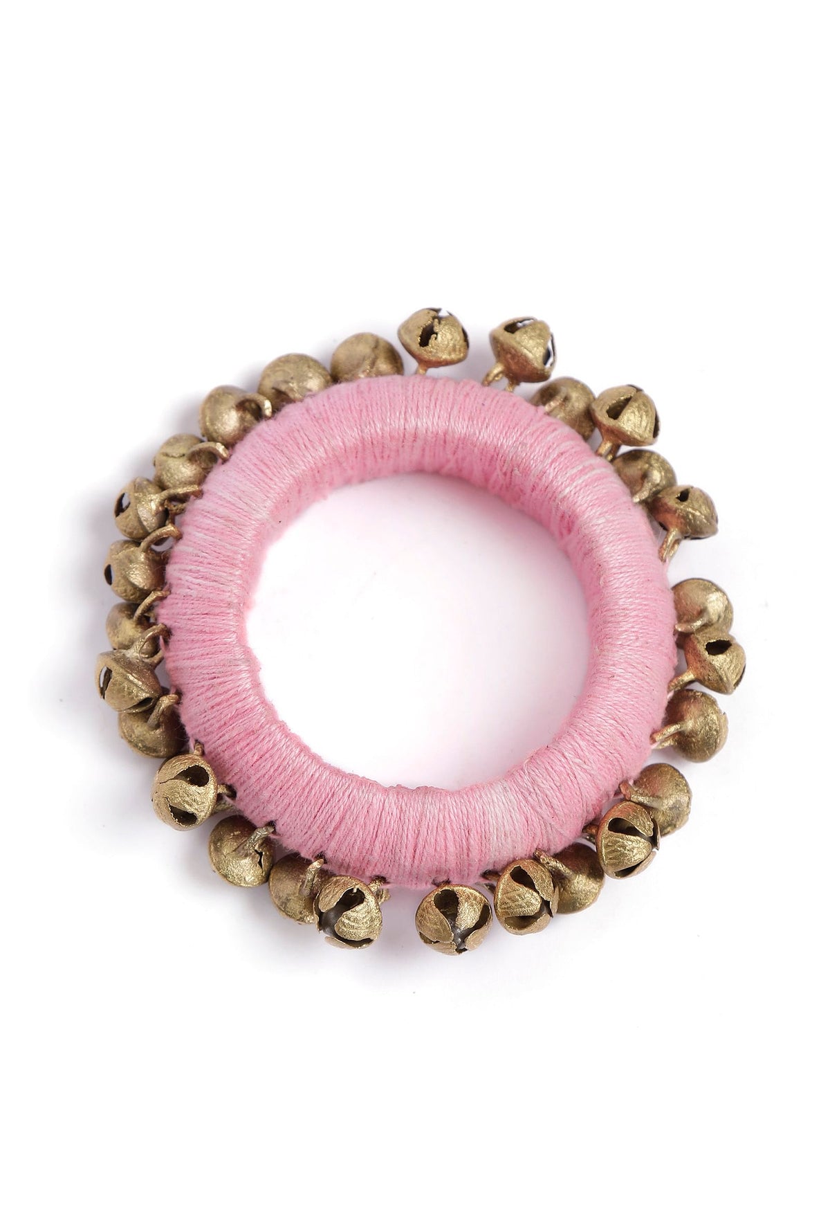 Pink Thread Wooden Bangles サイズ 2.4（内径 約5.7cm）