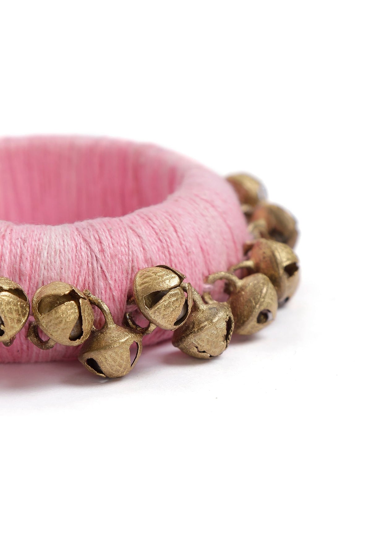 Pink Thread Wooden Bangles サイズ 2.2（内径 約5.4cm）
