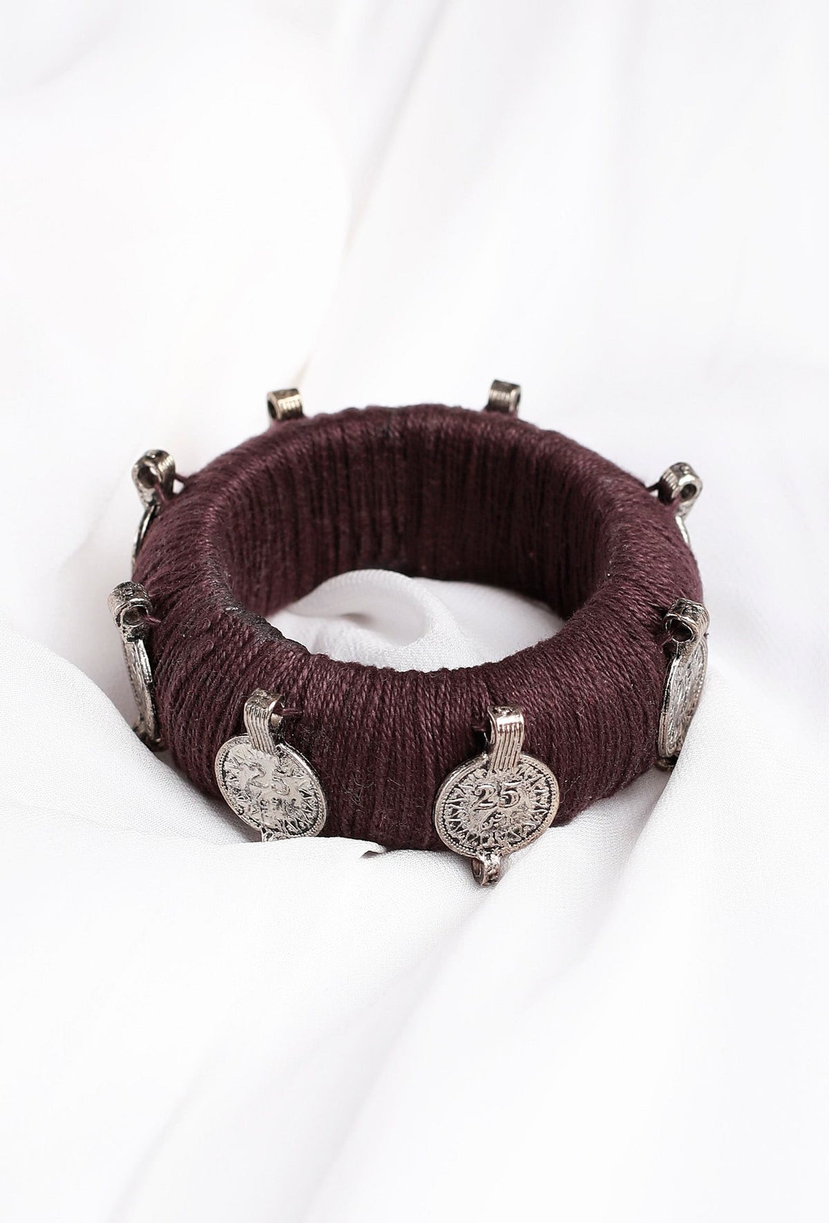 Onyx Brown Thread Wooden Bangles サイズ 2.6（内径 約6.0cm）