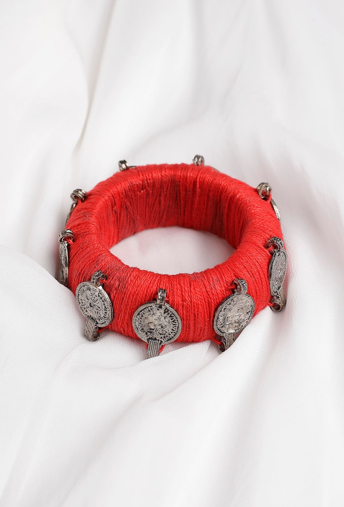 Peach Thread Wooden Bangles サイズ 2.2（内径 約5.4cm）
