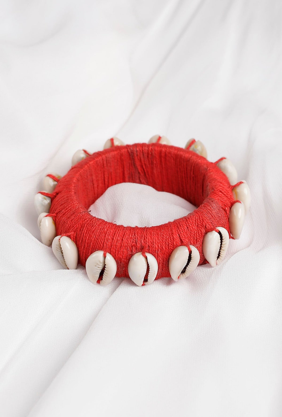 Orange Thread Wooden Bangles サイズ 2.4（内径 約5.7cm）