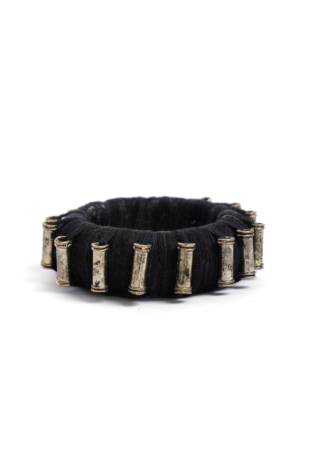 Onyx Black Thread Wooden Bangles サイズ 2.6（内径 約6.0cm）