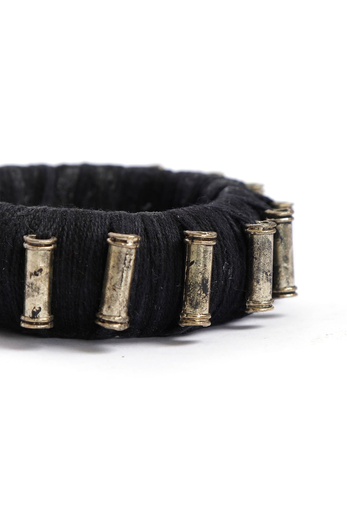Onyx Black Thread Wooden Bangles サイズ 2.2（内径 約5.4cm）