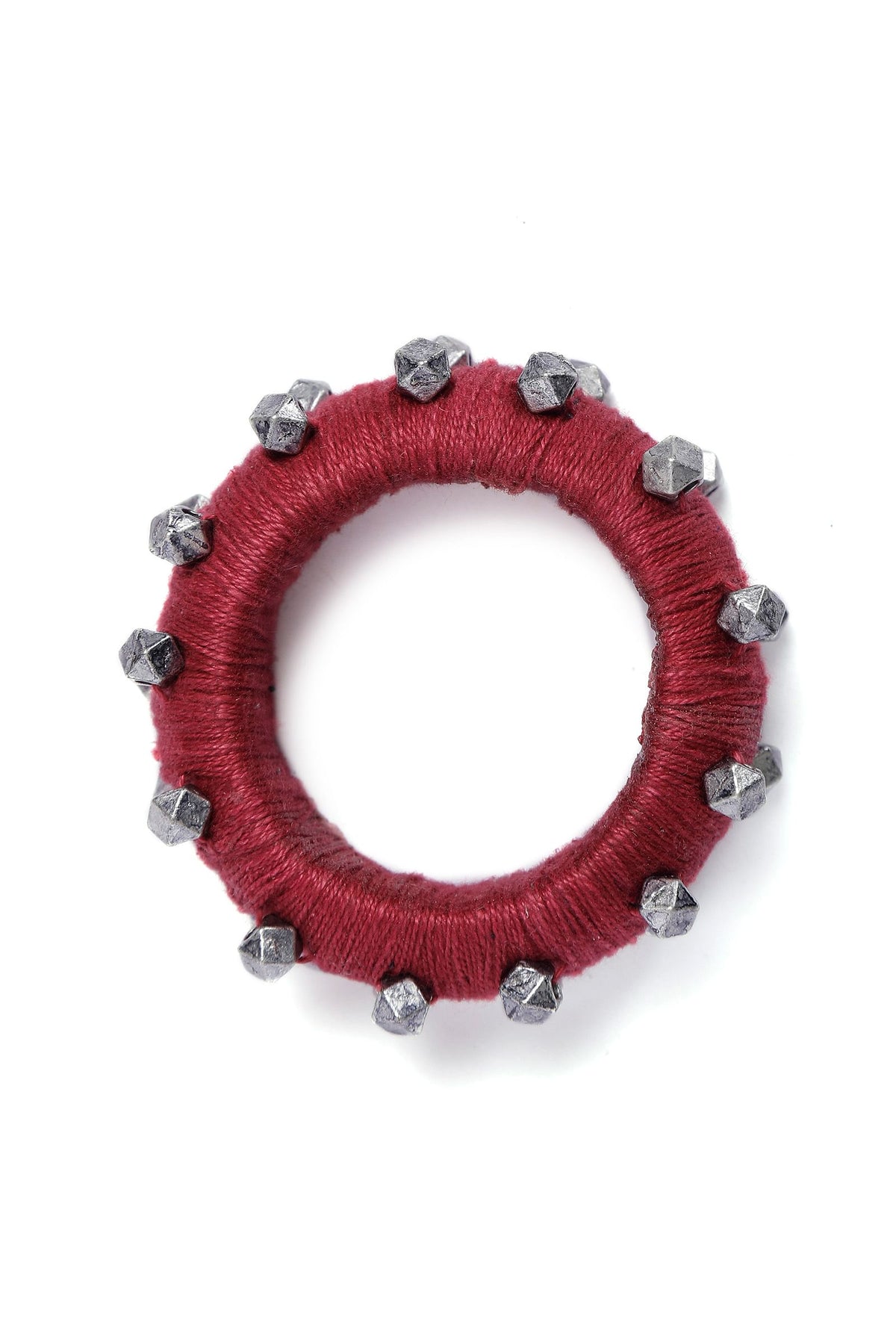 Scarlet Red Thread Wooden Bangles サイズ 2.4（内径 約5.7cm）