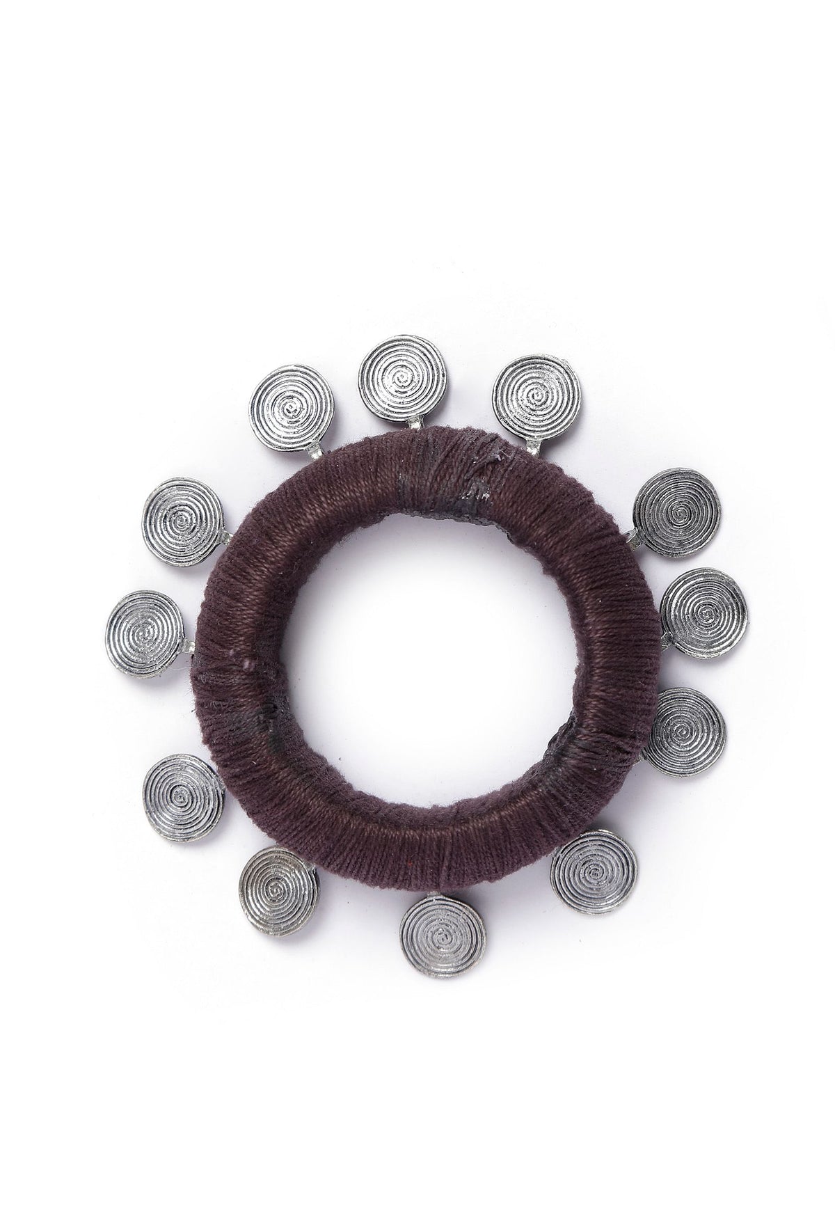 Brown Thread Wooden Bangles サイズ 2.6（内径 約6.0cm）