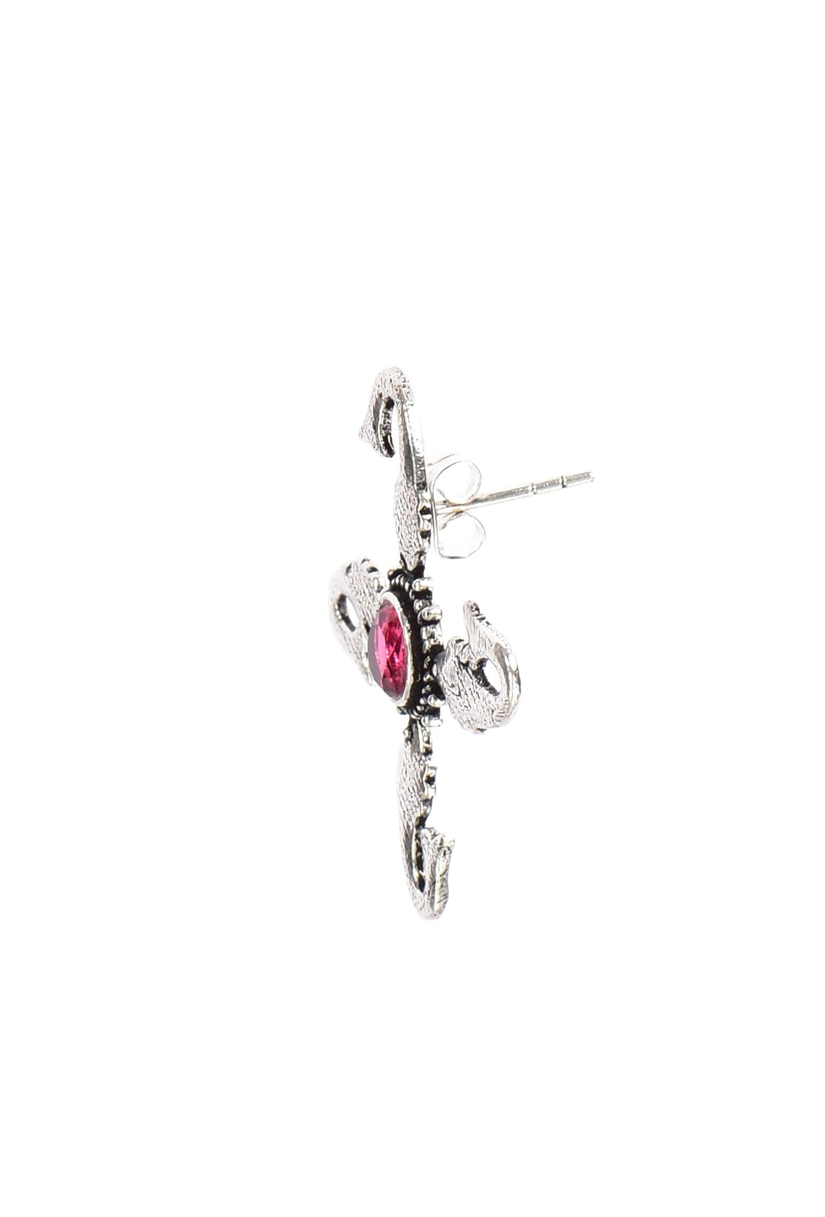 Rose Pink Brass Earrings