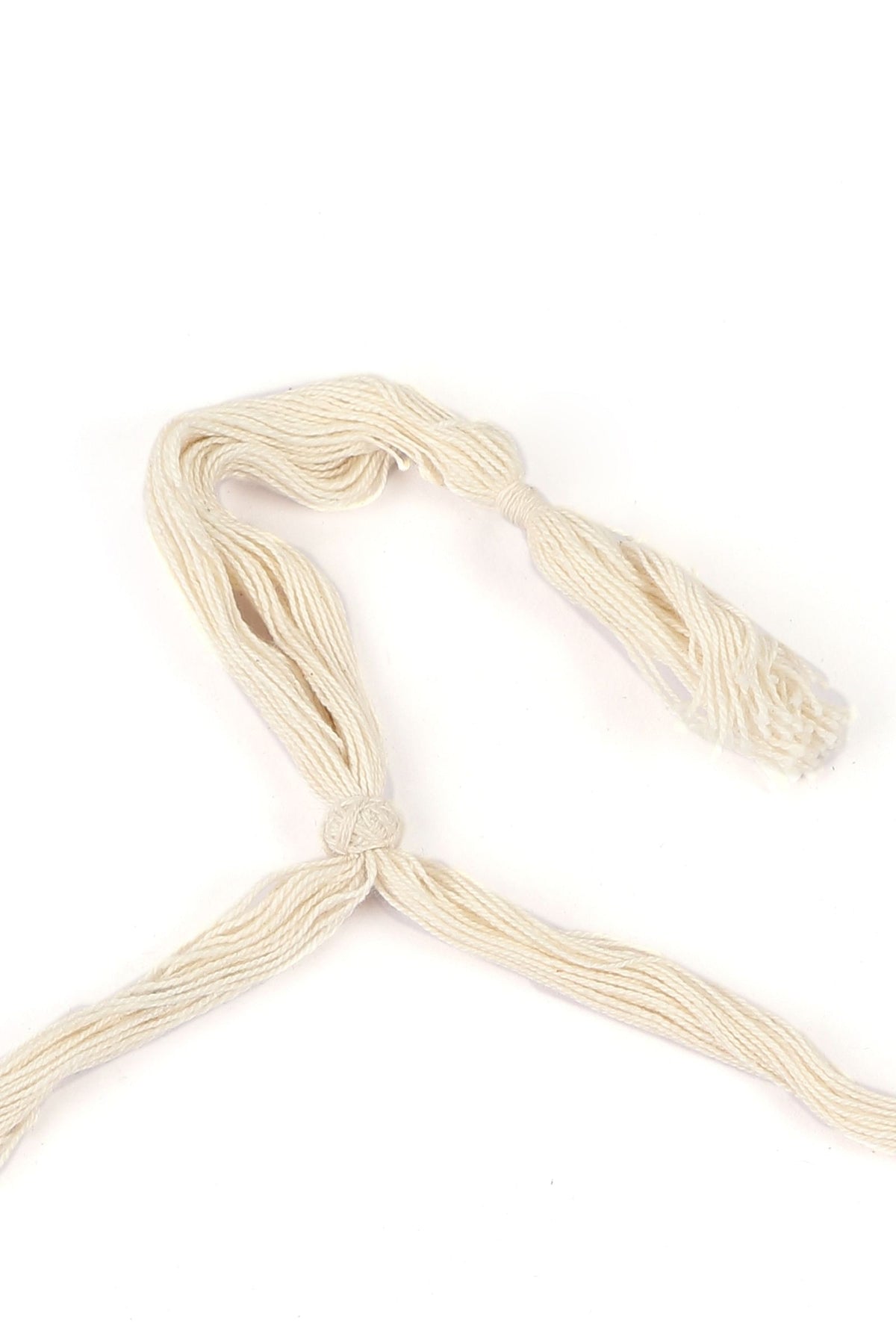 White Thread & German Silver Tribal Leaf Choker Necklace