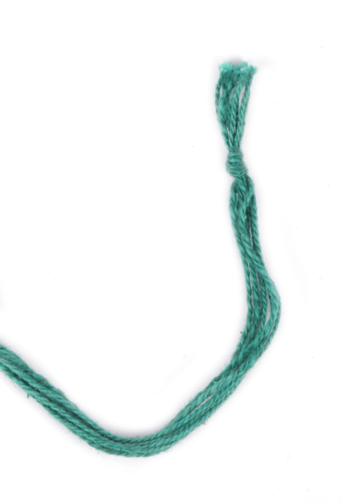 Set of 2: Aanshi Teal Green Thread & Antique Plated Brass Beaded Anklets