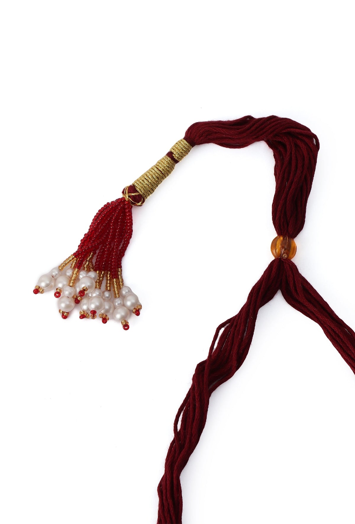 Divine Laxmi Devi Pearl Moti Latkan Set With High Gold Finish