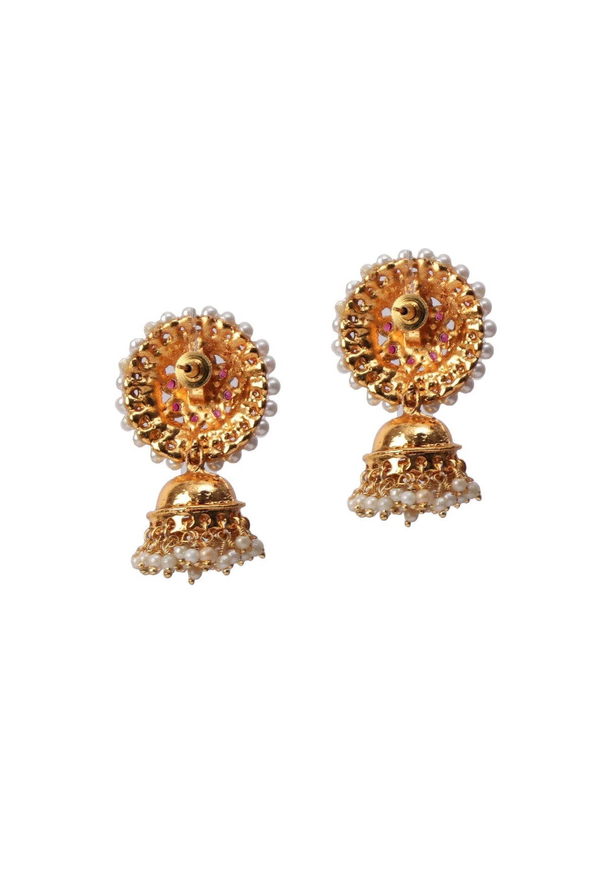 Stunning Guttapusalu Necklace & Jhumka Set In Antique Gold