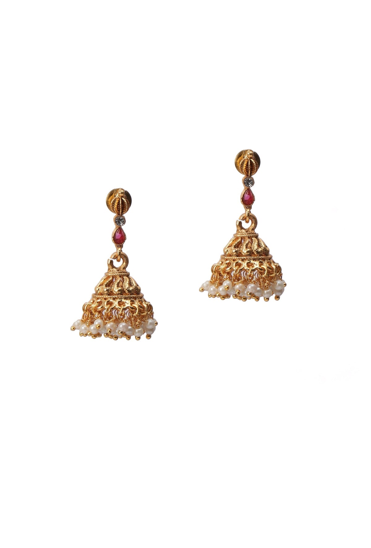 Traditional Alloy Guttapusalu Jewellery Set With Pair Of Jhumkas