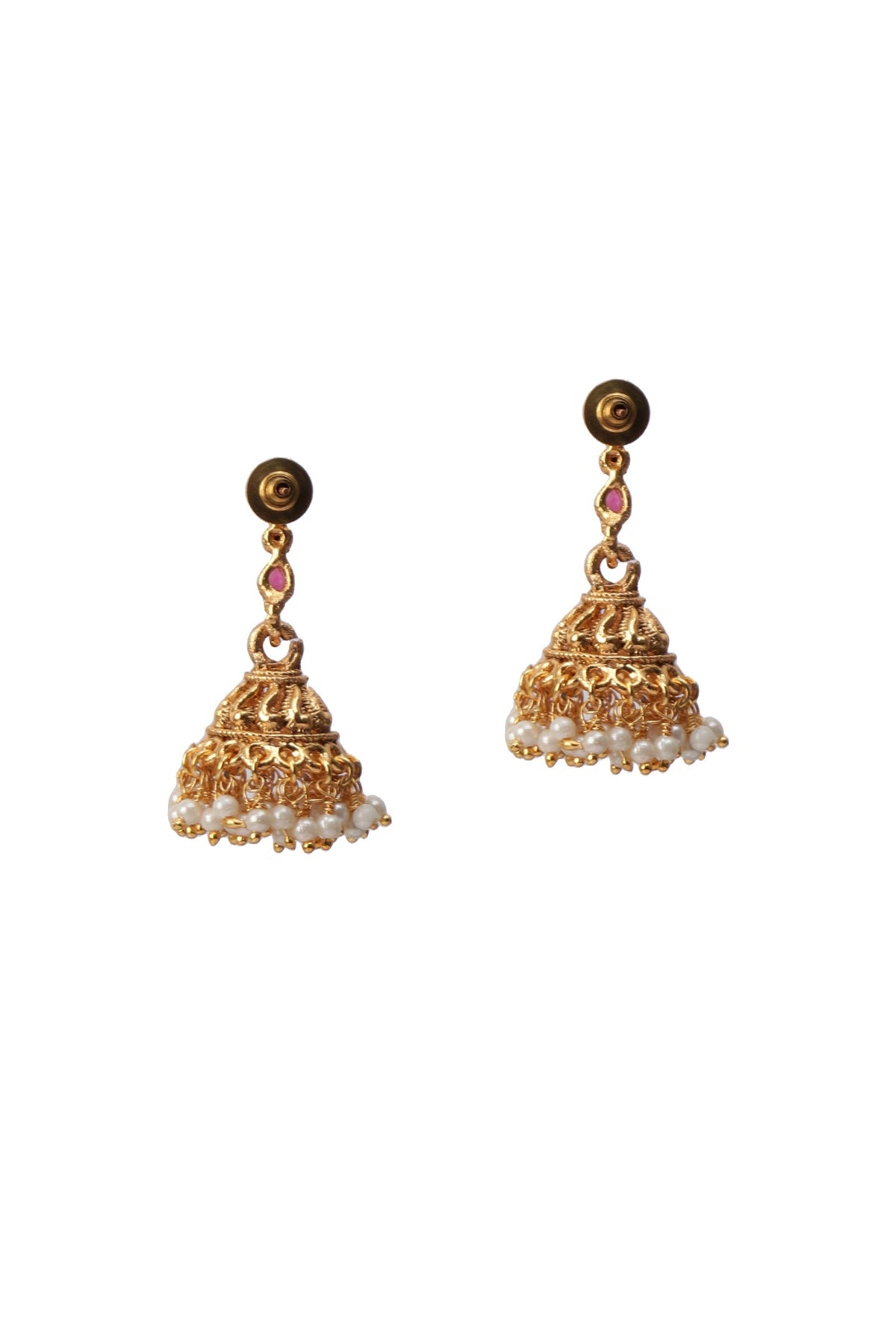 Traditional Alloy Guttapusalu Jewellery Set With Pair Of Jhumkas