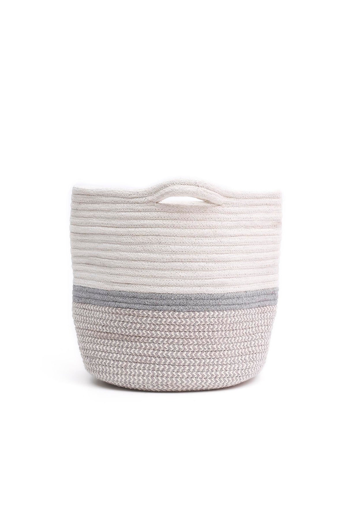Fluff White Cotton Jute Basket