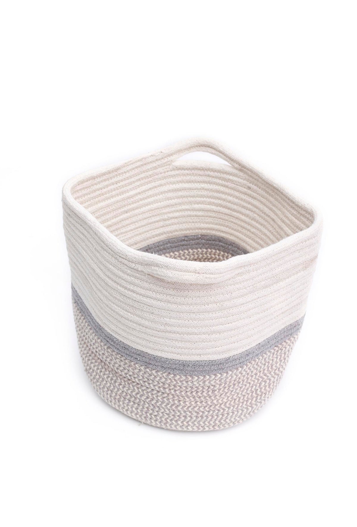 Fluff White Cotton Jute Basket