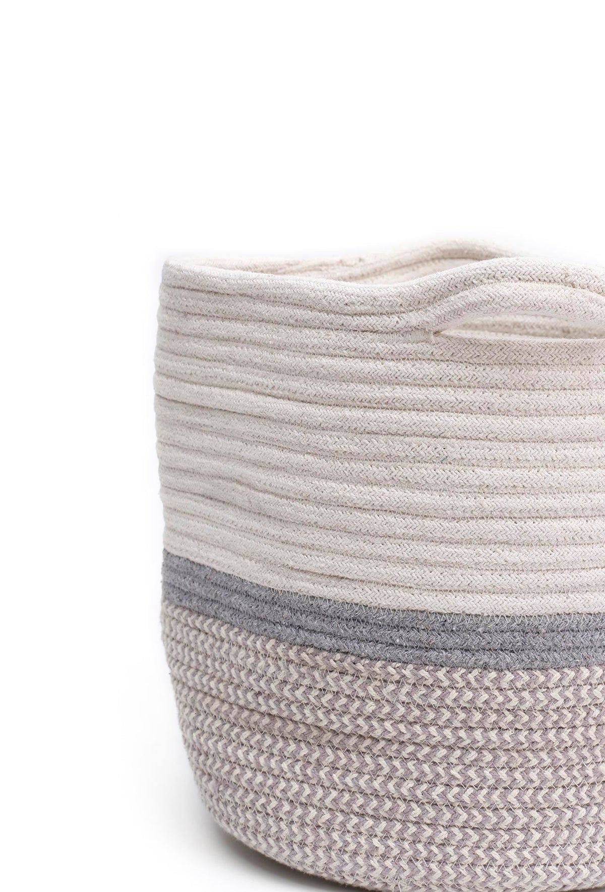 Fluff White Cotton Jute Basket