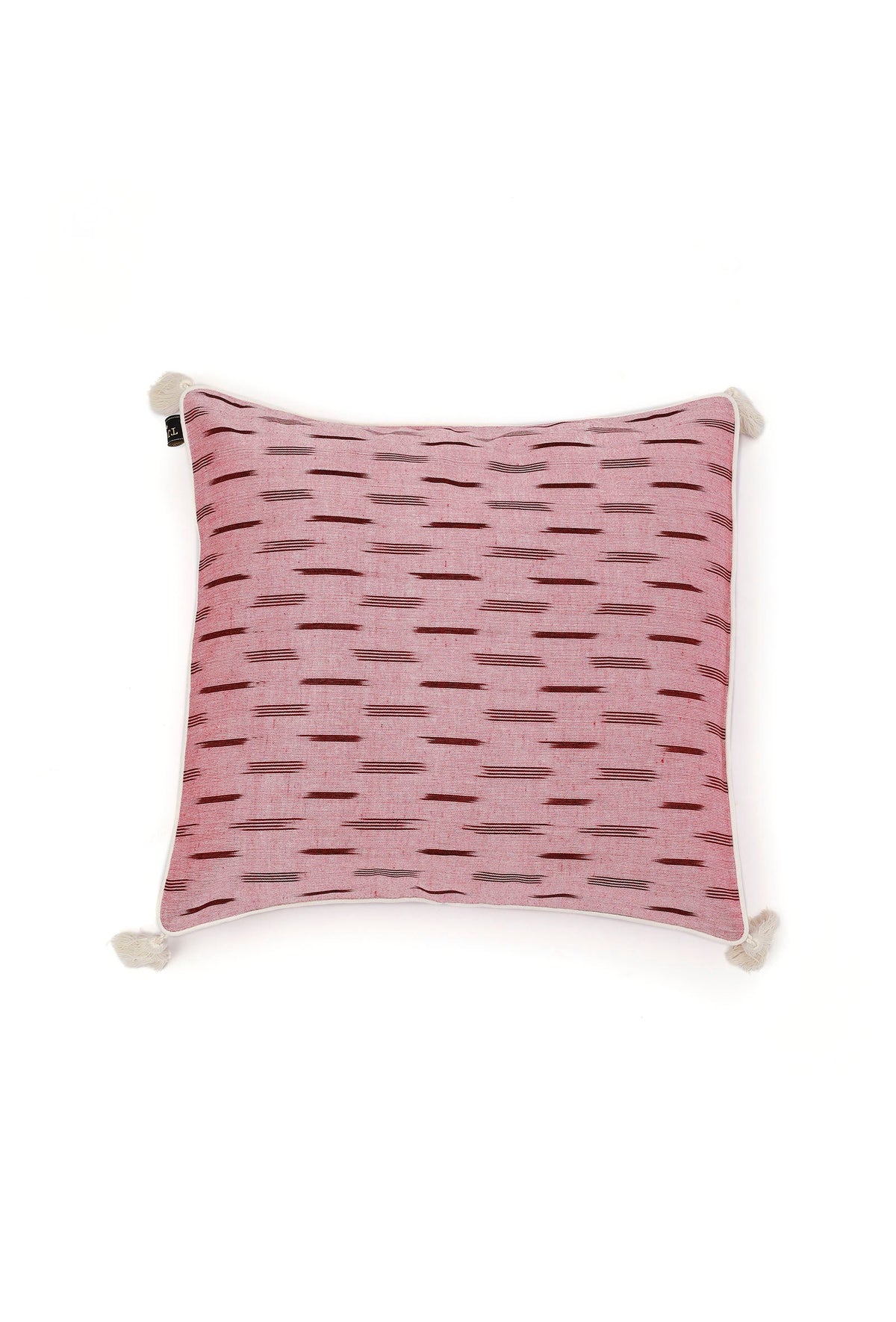 Set of 2: Candy Pink Ikat Cotton Cushion Covers