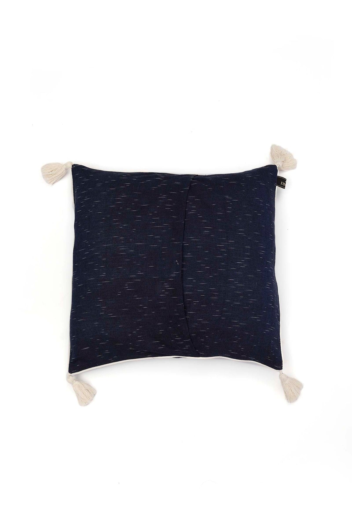 Set of 2: Amber Blue Ikat Cotton Cushion Covers