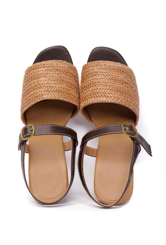 Blanca Raffia Weave Strap Sandals サイズ EU41