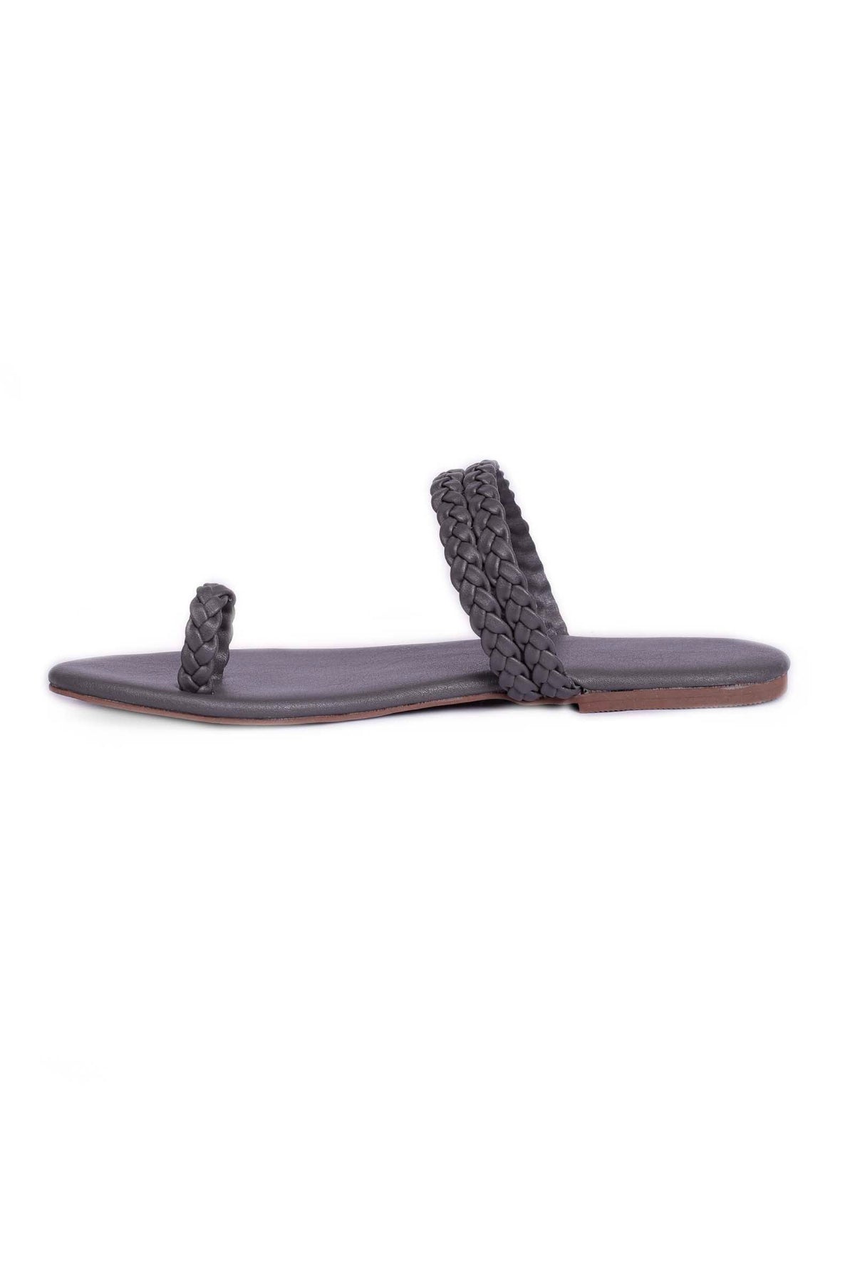 Grey Knotted Cruelty Free Leather Sandals サイズ EU42