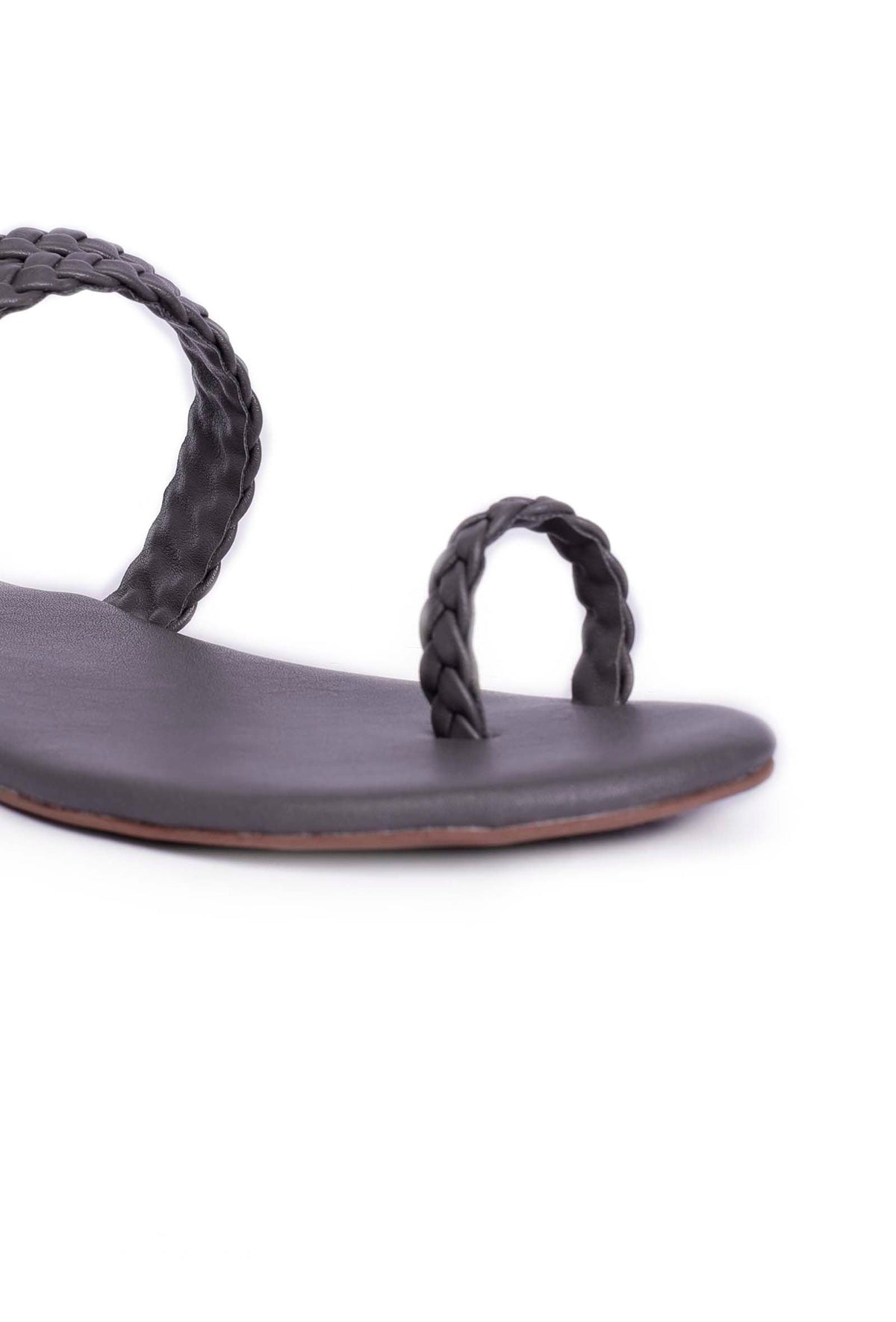 Grey Knotted Cruelty Free Leather Sandals サイズ EU36