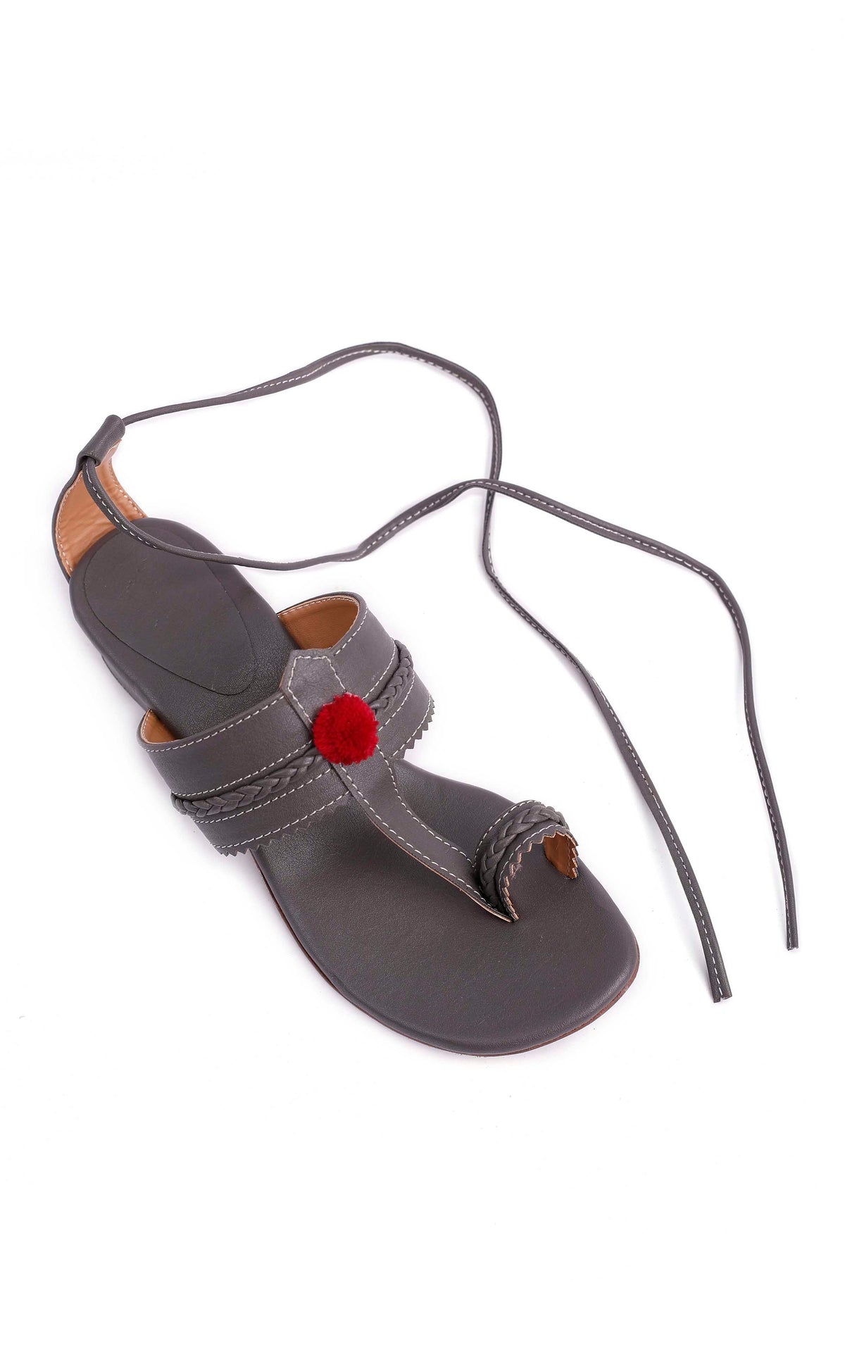 Sara Dark Grey Cruelty Free Leather Heels Sandals サイズ EU35