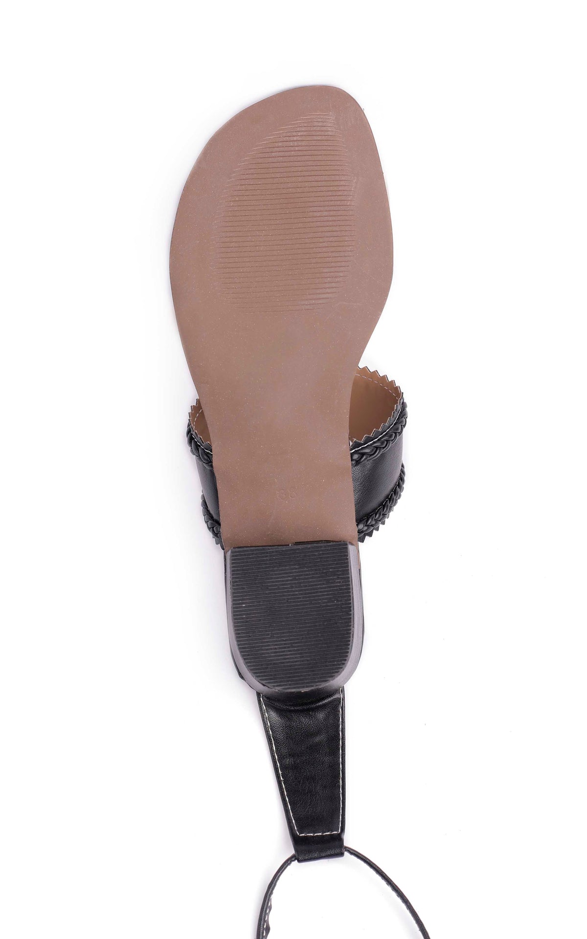 Jade Black Cruelty Free Leather Heels Sandals サイズ EU39