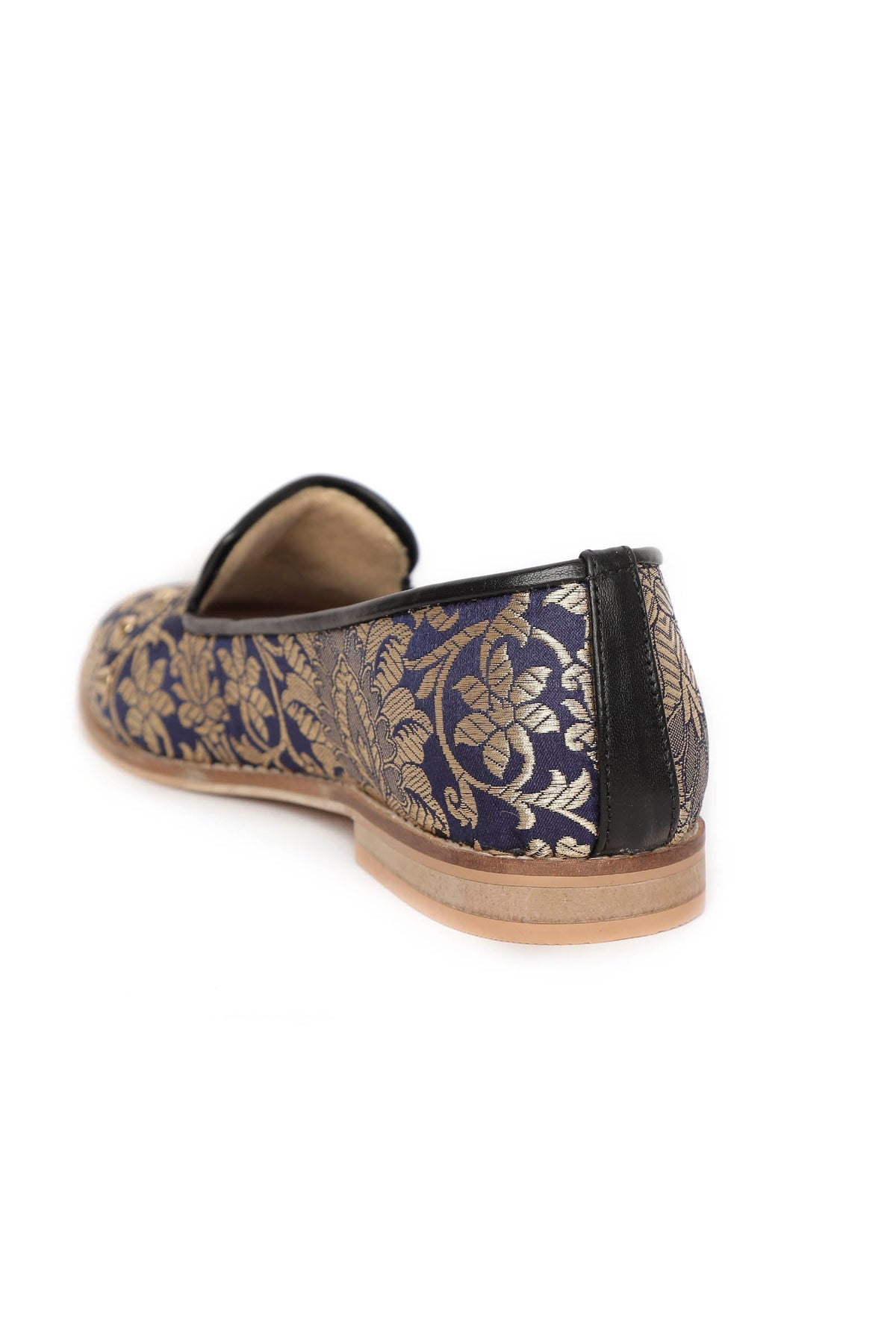 Royal Blue Brocade Loafers サイズ EU37