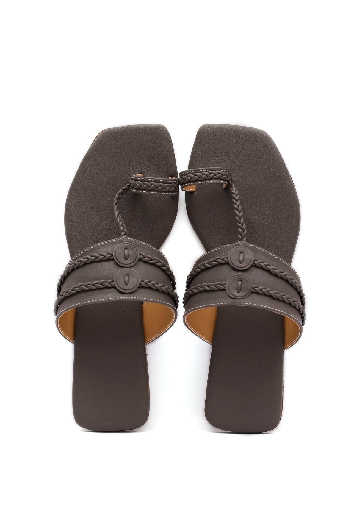 Chalk Brown Cruelty Free Leather Kolhapuri サイズ EU38