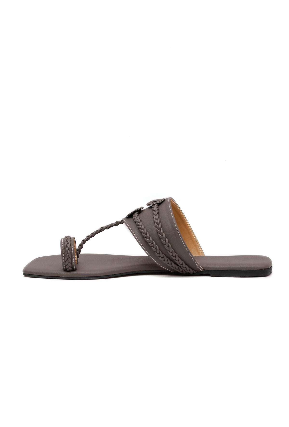 Chalk Brown Cruelty Free Leather Kolhapuri サイズ EU40