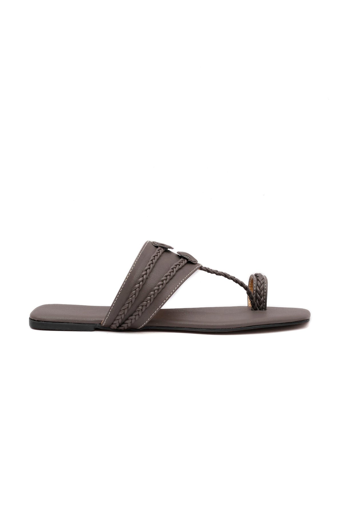Chalk Brown Cruelty Free Leather Kolhapuri サイズ EU35