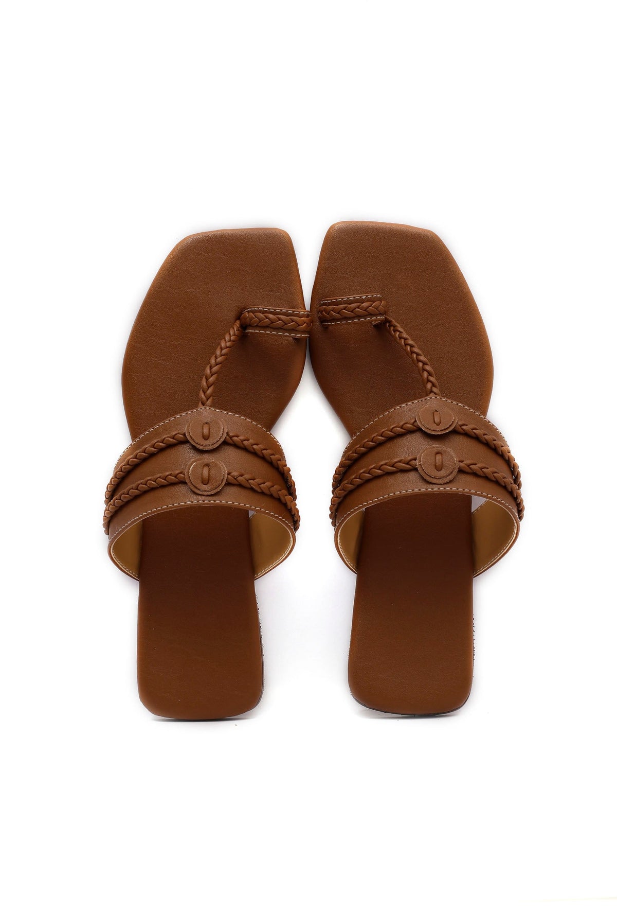 Brown Cruelty Free Leather Kolhapuri サイズ EU38