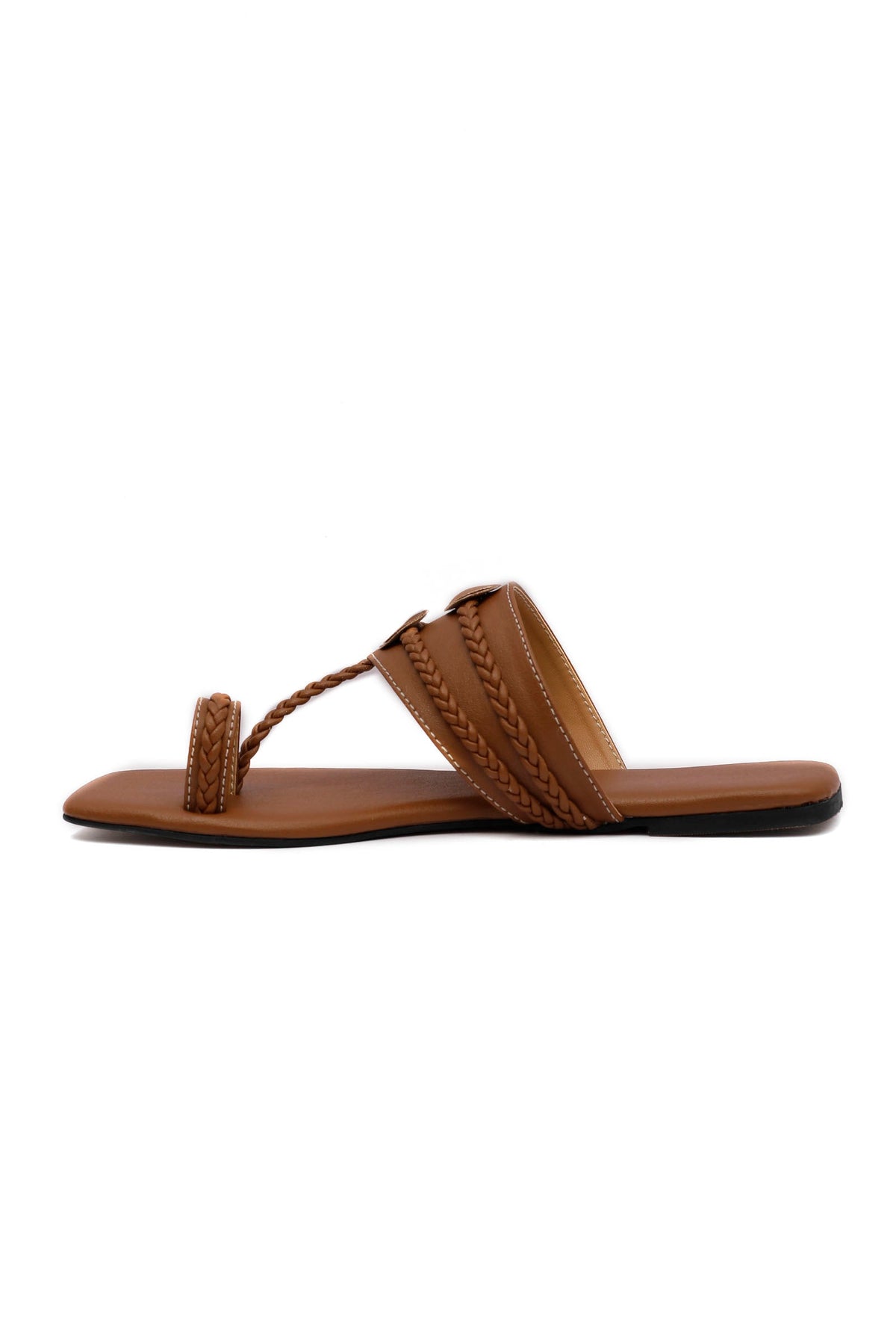 Brown Cruelty Free Leather Kolhapuri サイズ EU37