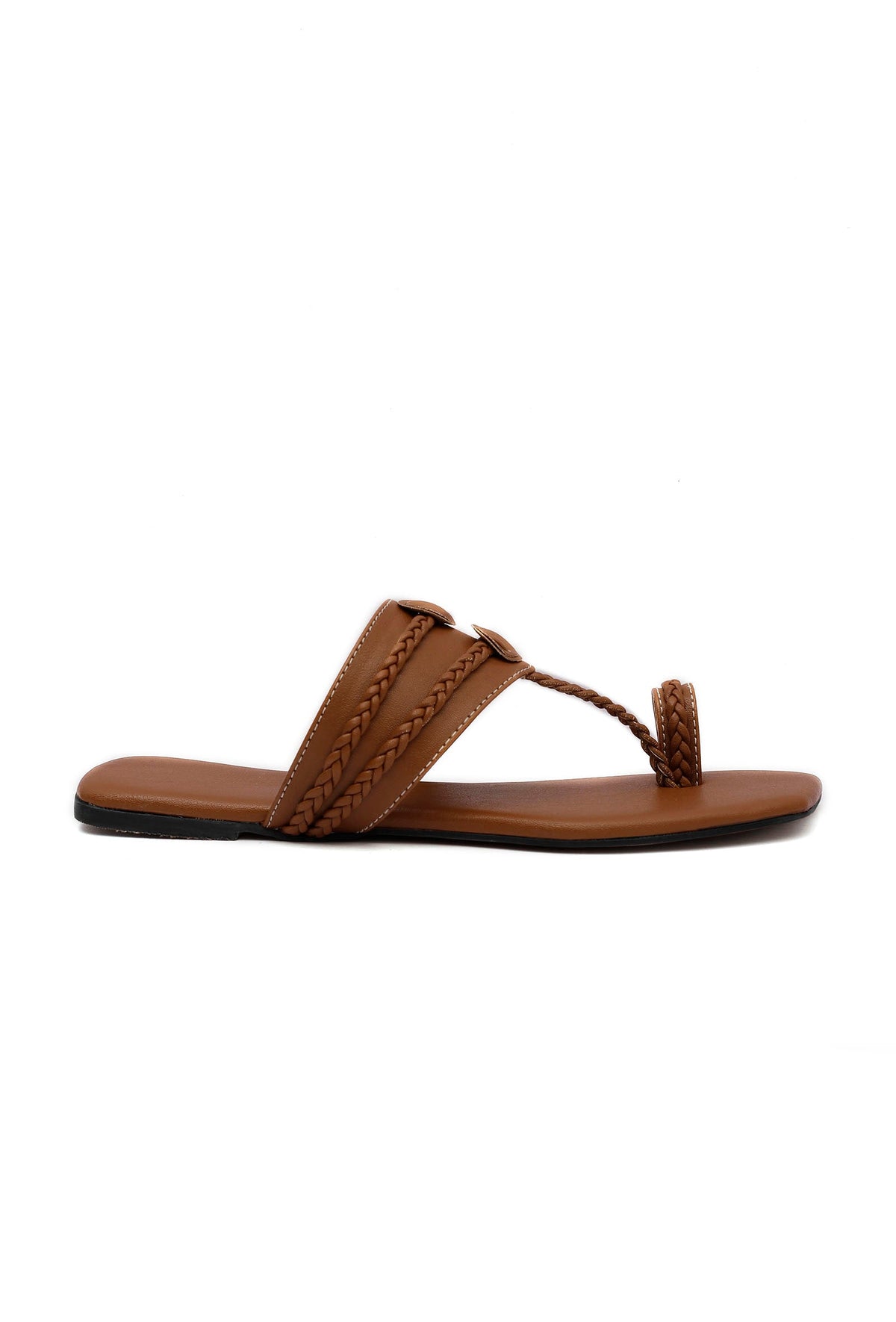 Brown Cruelty Free Leather Kolhapuri サイズ EU37