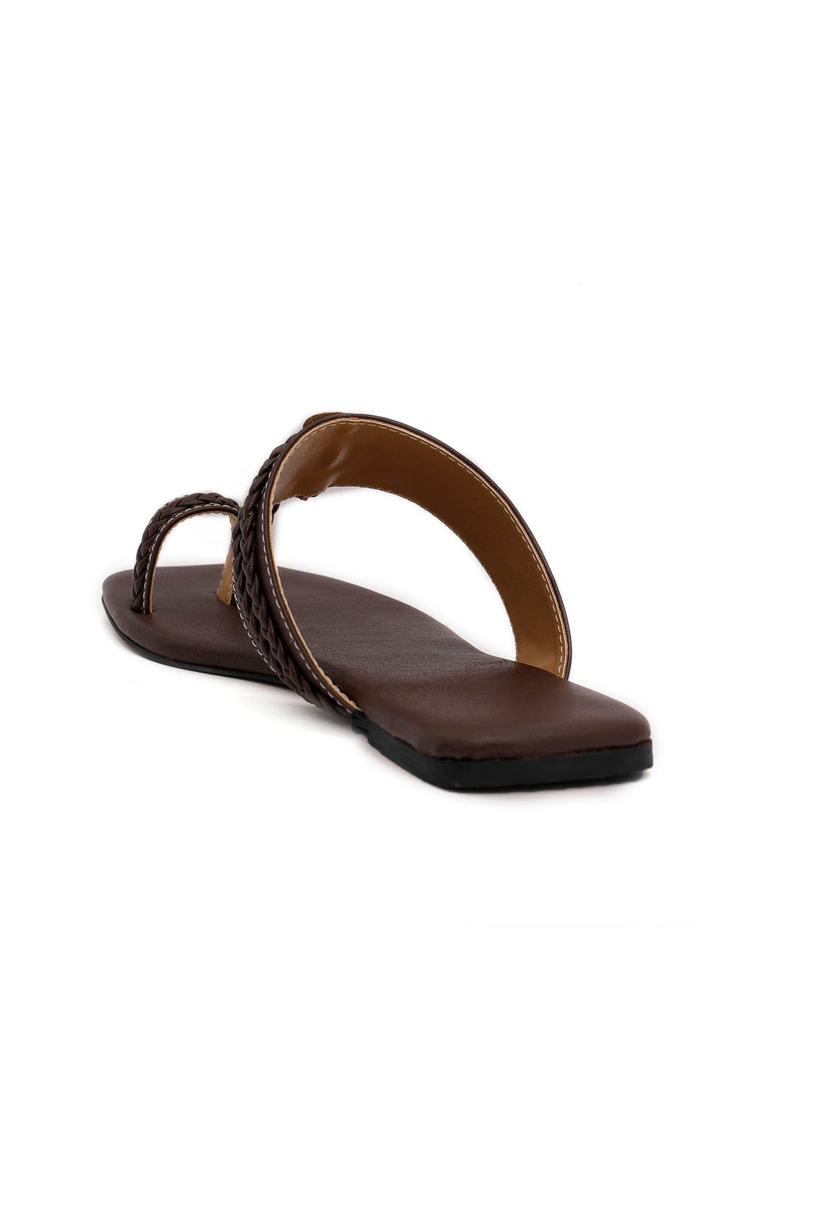 Dark Brown Cruelty Free Leather Kolhapuri サイズ EU38