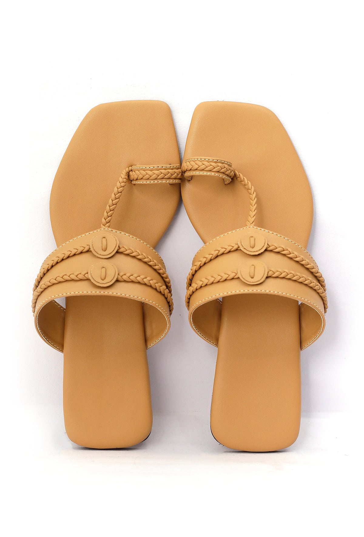 Golden Matt Cruelty Free Leather Inspired Kolhapuri サイズ EU40