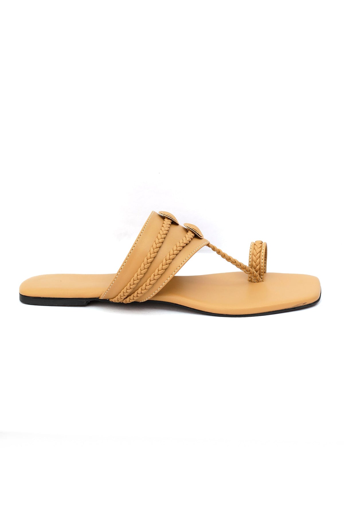 Golden Matt Cruelty Free Leather Inspired Kolhapuri サイズ EU42