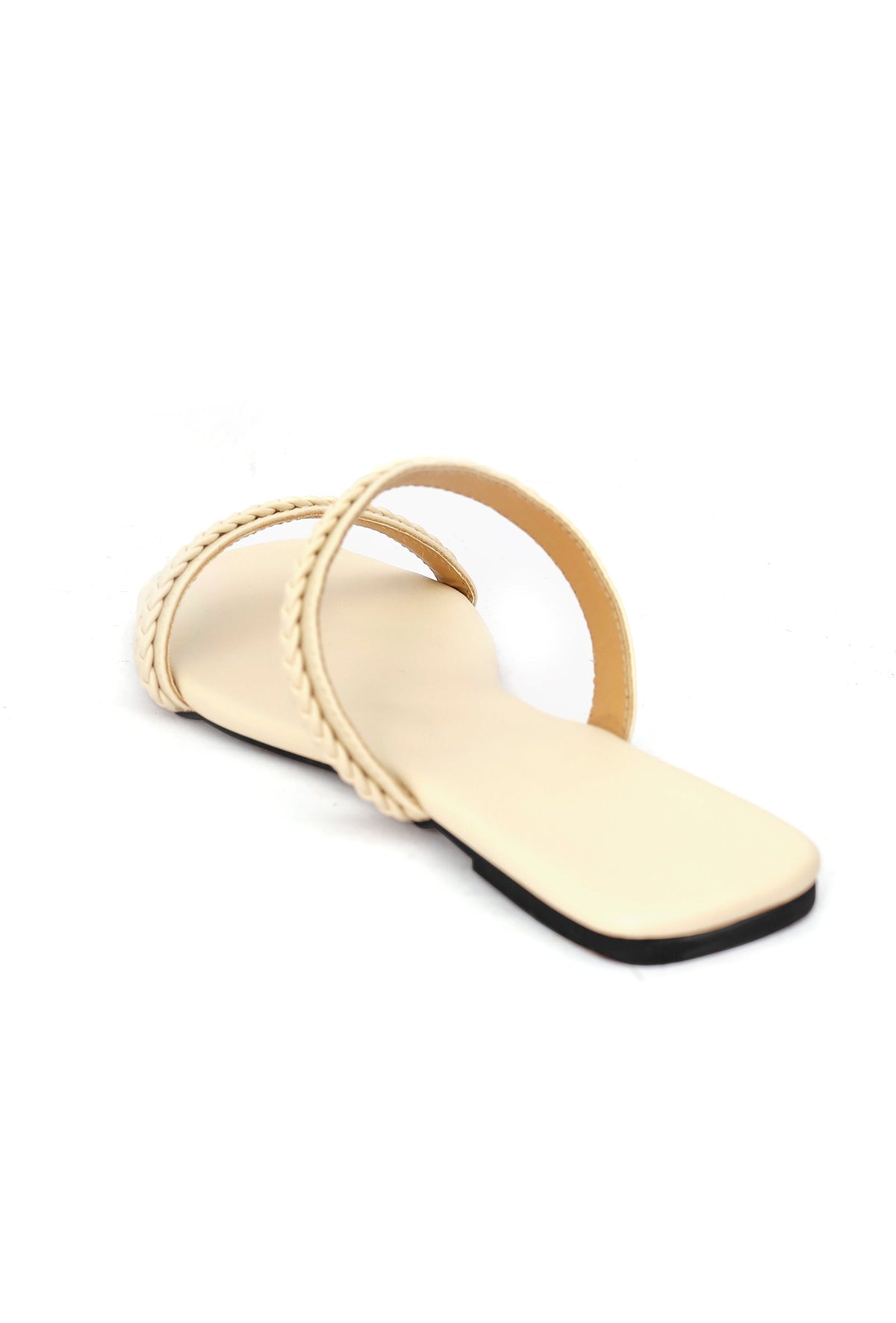 Creamy White Cruelty Free Leather Sliders サイズ EU36