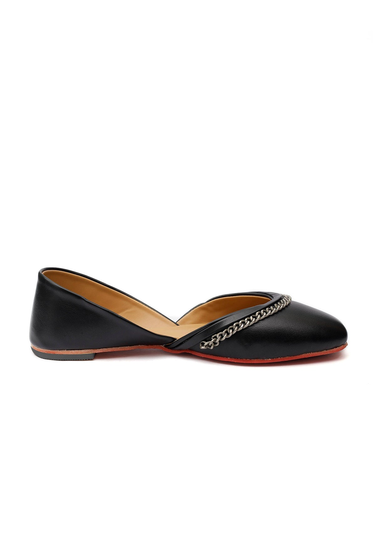 Sukhi Black Cruelty-Free Leather Jutti サイズ EU36