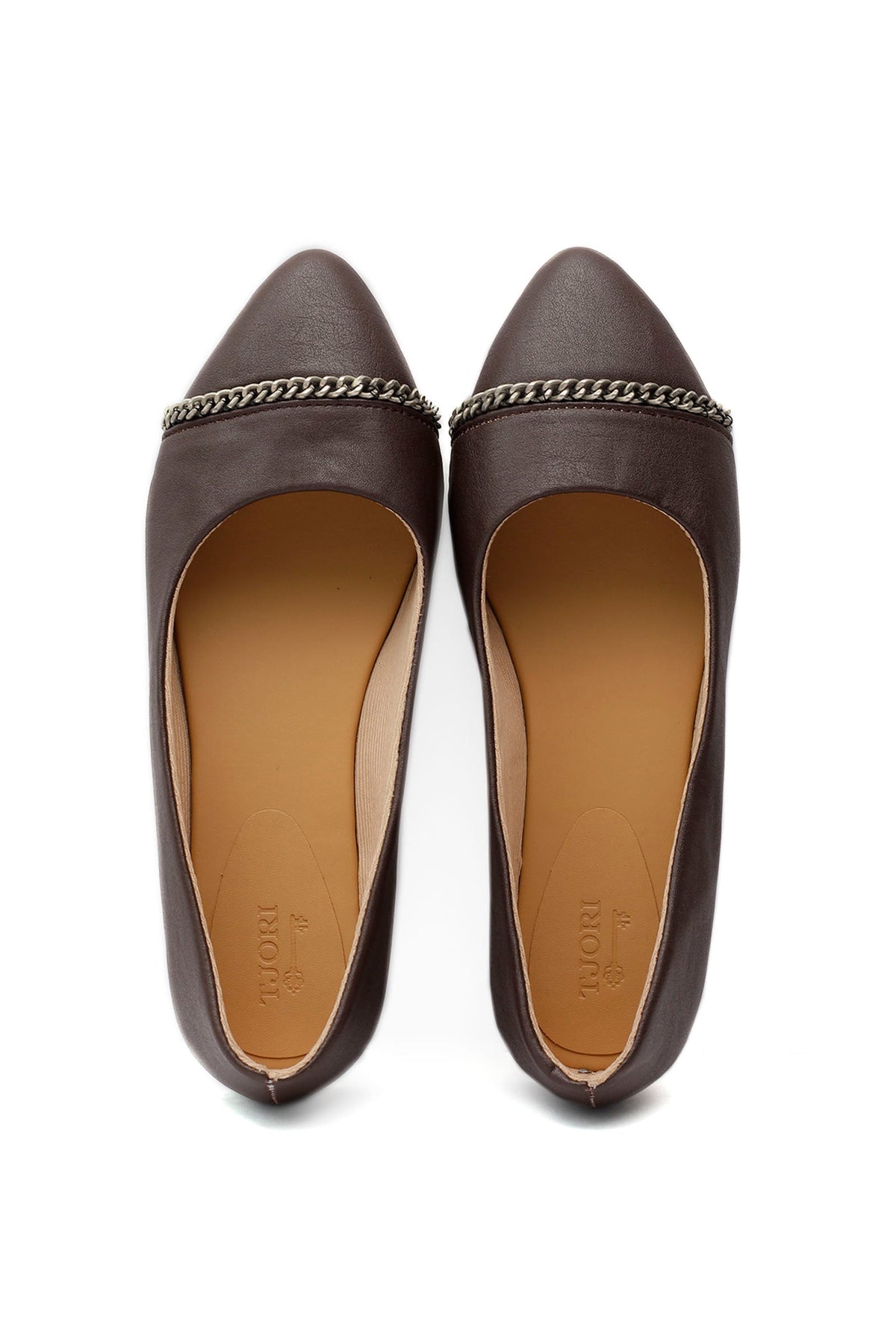 Coco Brown Chain Cruelty-Free Leather Mules サイズ EU38