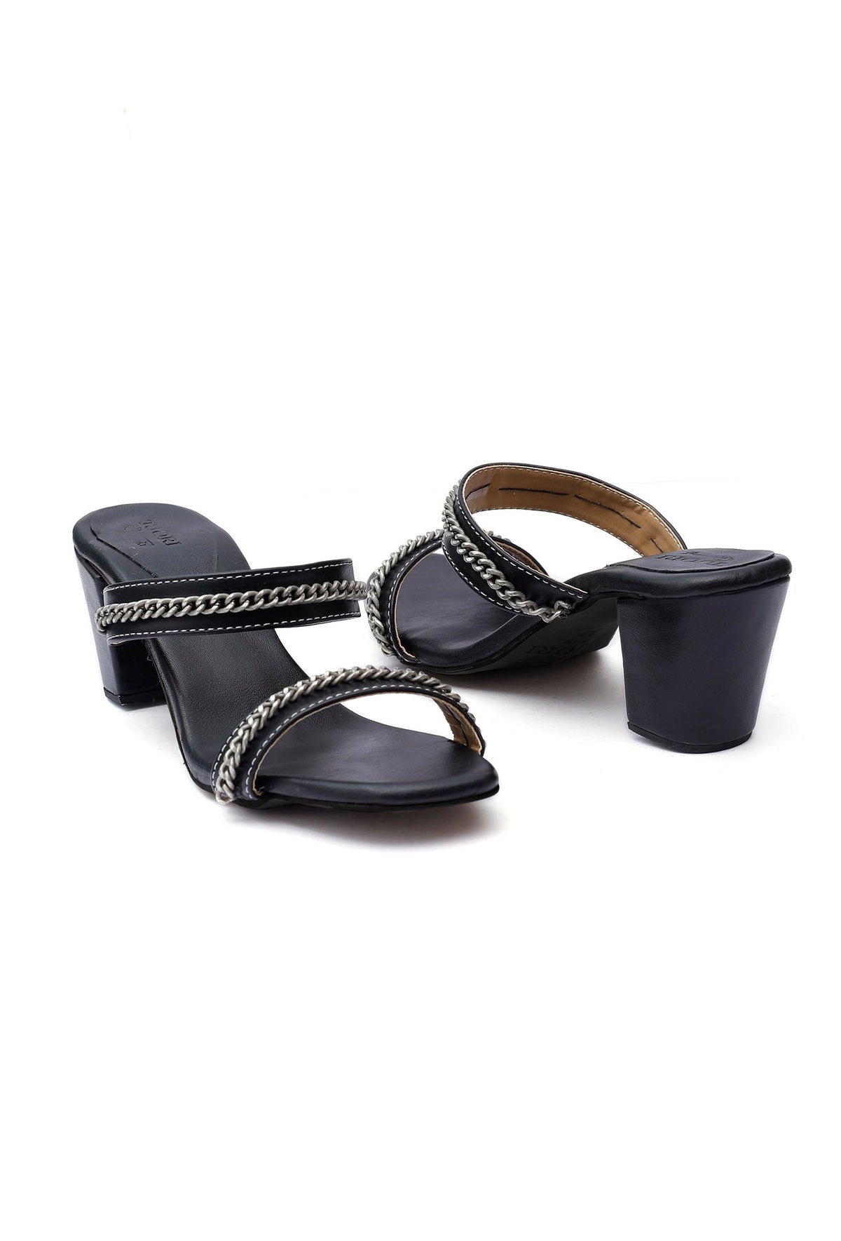 Charcoal Black Chain Cruelty-Free Leather Stealtoes サイズ EU37