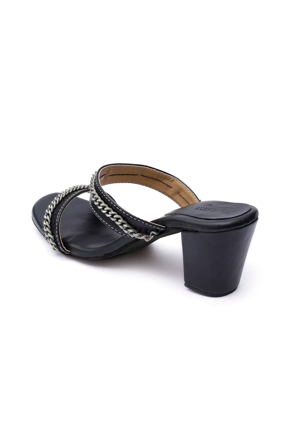 Charcoal Black Chain Cruelty-Free Leather Stealtoes サイズ EU37