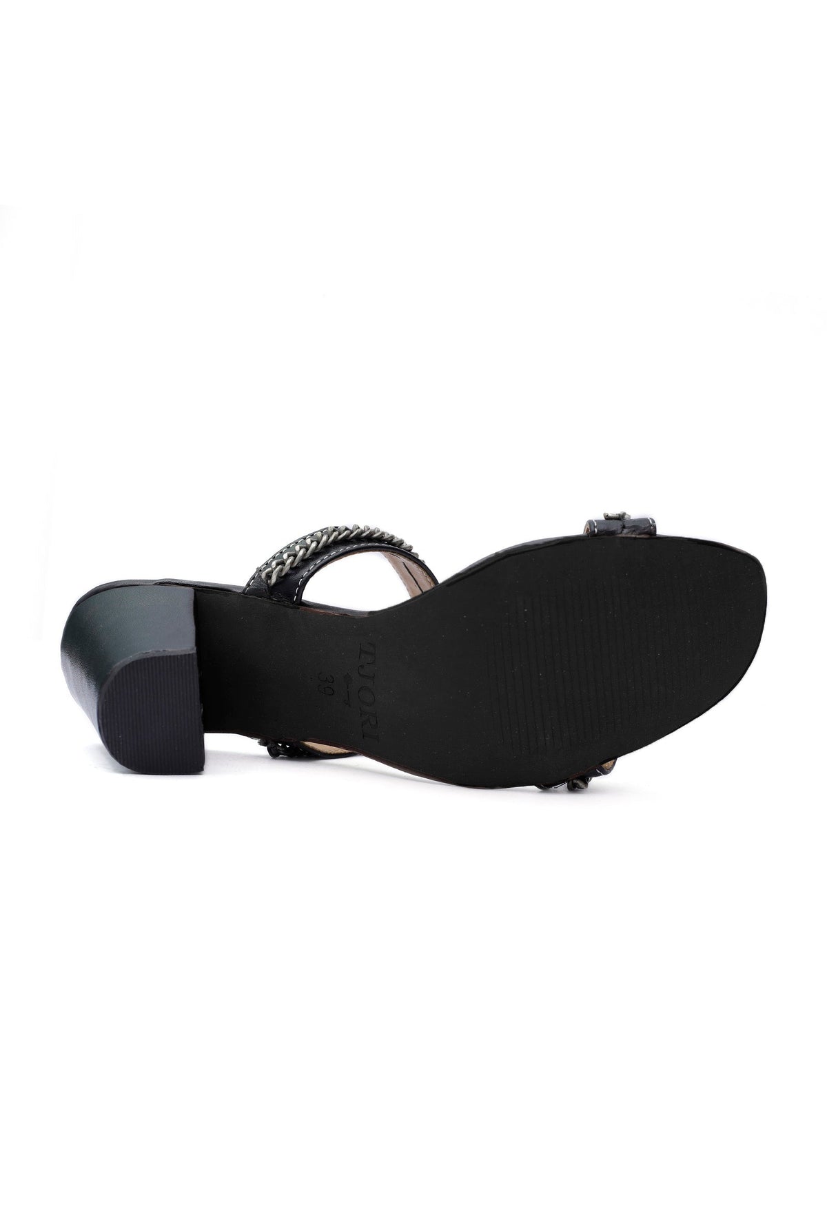 Charcoal Black Chain Cruelty-Free Leather Stealtoes サイズ EU38